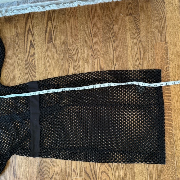 Kardashian Kollection Dress Black Lace Mesh midi women’s large - Picture 8 of 11